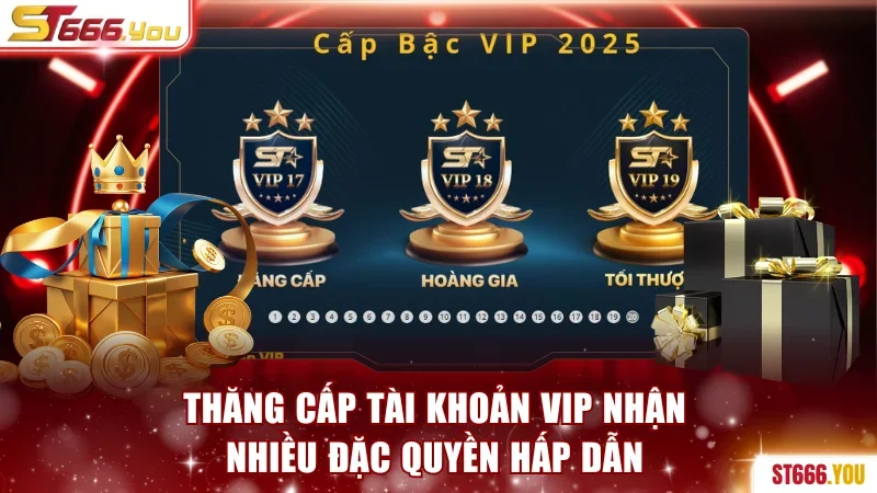 Nhận nhiều đặc quyền hấp dẫn khi thăng cấp VIP