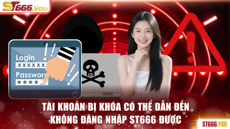 Tài khoản bị khóa do lỗi nên không thể đăng nhập ST666 